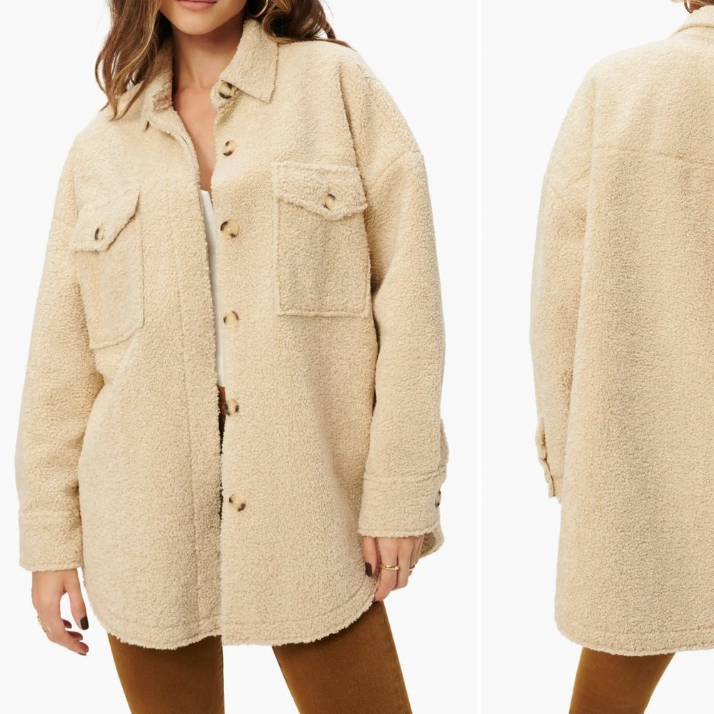 Good American Sherpa Jacket Size 5/6 NWT